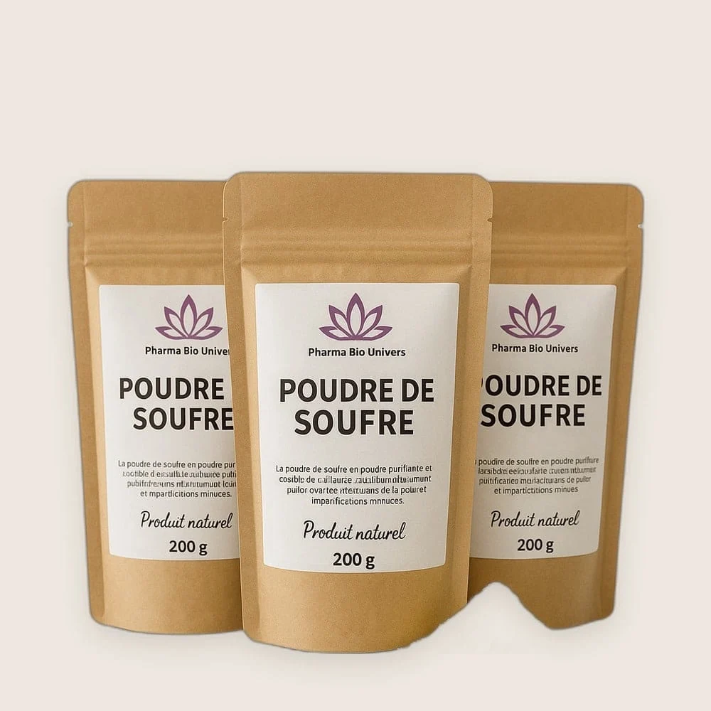 Pack Économique de Soufre en Poudre Royal Extra Bio & Fresh – 3 x 200 g – Origine Fès, Moulay Yacoub