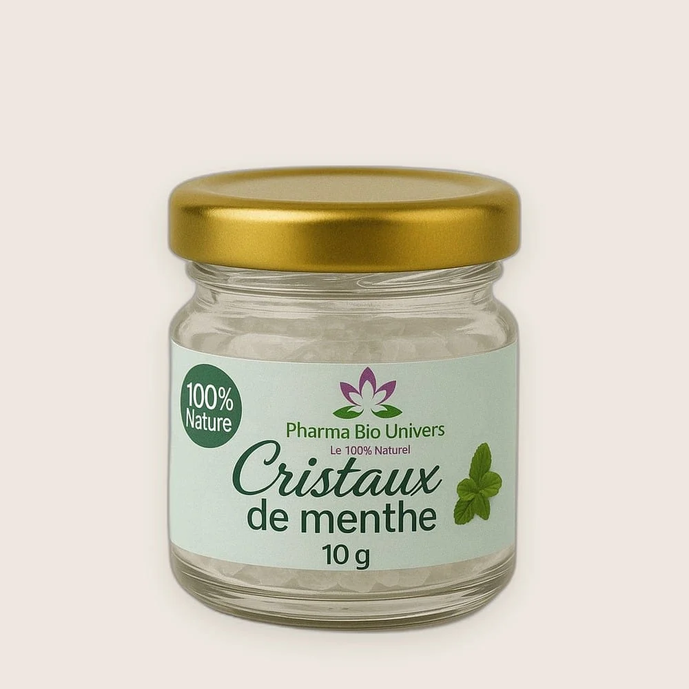Cristaux de Menthe 10g - Fraîcheur Intense & Bienfaits Revitalisants | PharmaBioUnivers