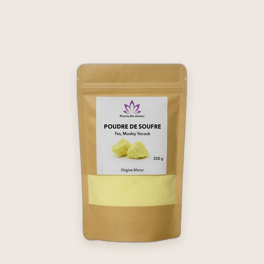 Soufre de Fès Moulay Yacoub – 200g | Soin Purifiant Naturel
