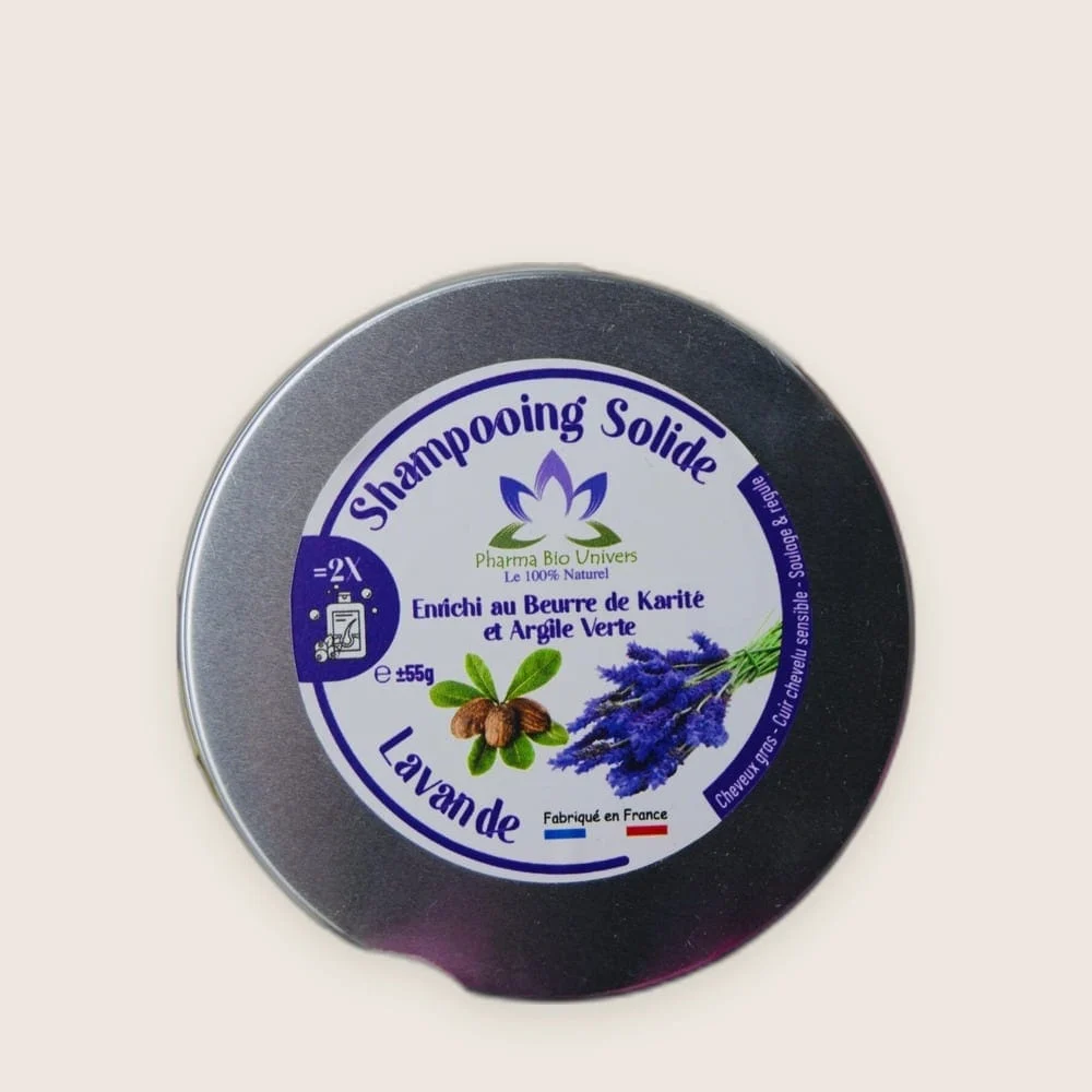 Shampoing Solide Lavande – Soin Naturel Karité & Ghassoul