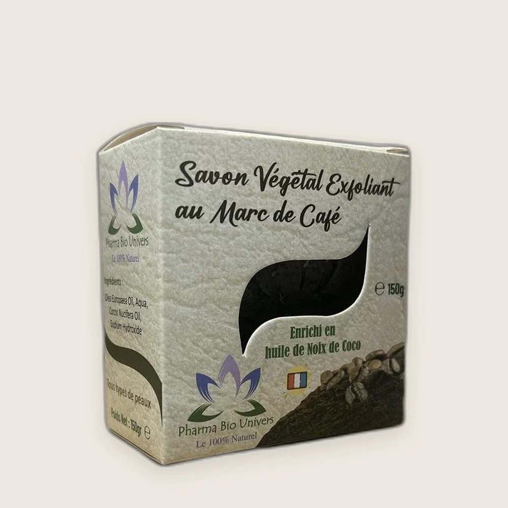Savon Exfoliant au Marc de Café – Tonus & Peau Lisse 150g