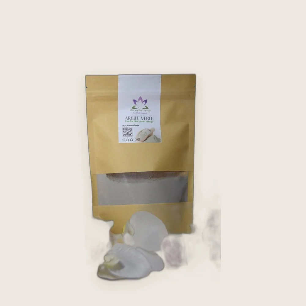 Argile Verte Montmorillonite 200g – Purifiante & Détox Naturelle