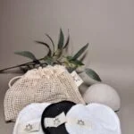 16 Disques Démaquillants Lavables et réutilisables  Fibre de Bambou + Eponge Konjac Offerte