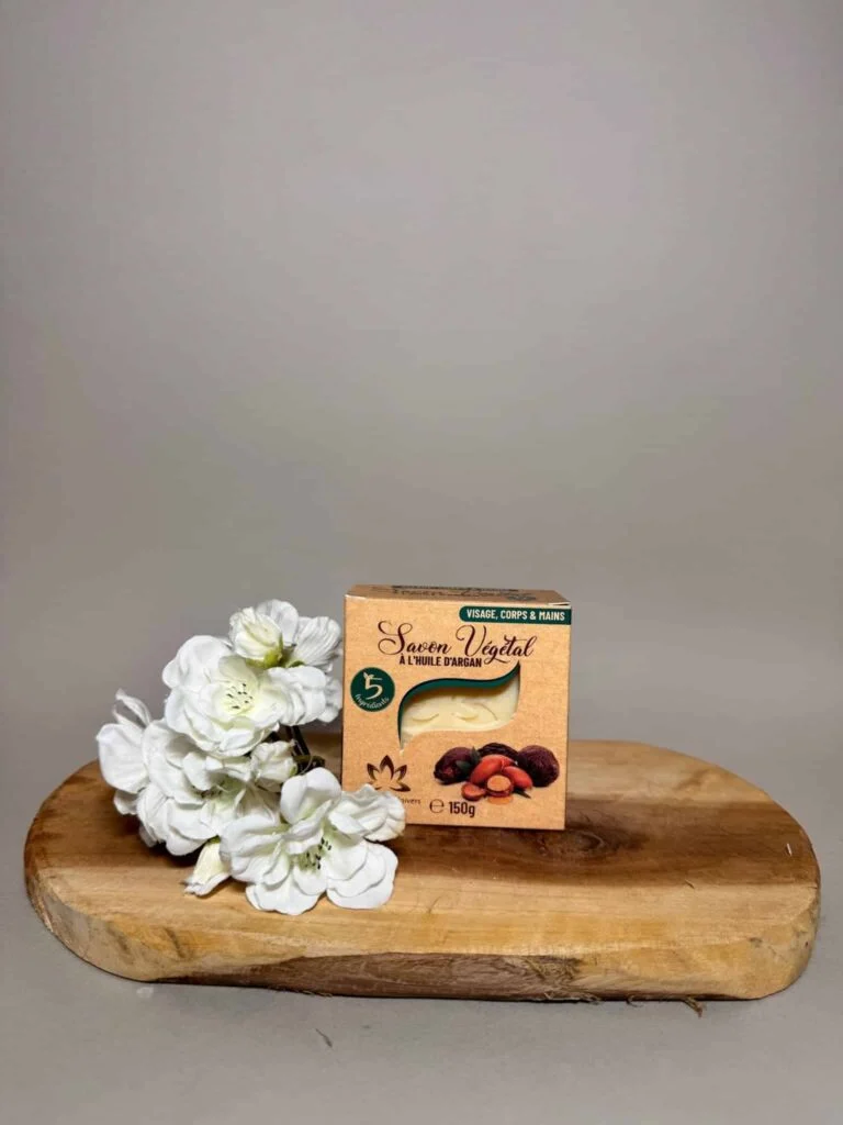 Savon Artisanal à l'Huile d'Argan Bio - Saponification à Froid 150g, Nourrit et Revitalise la Peau